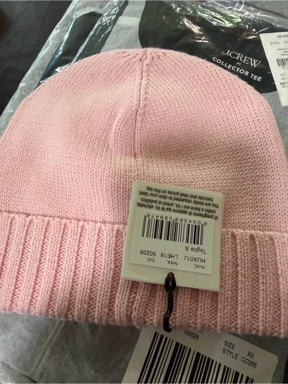 Moschino Pink Knit Beanie with Black Logo Cuff